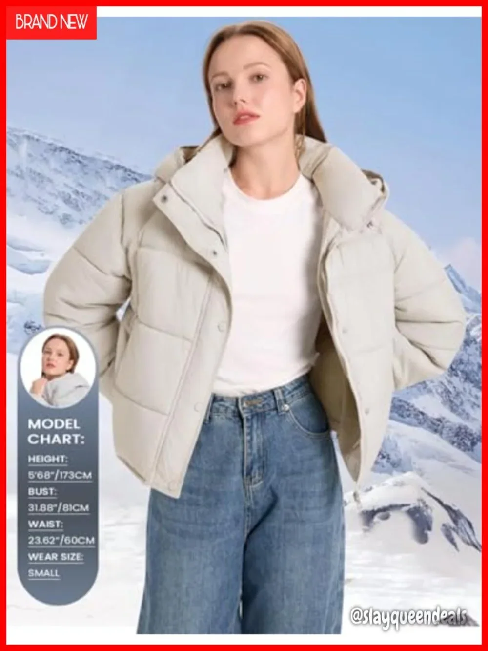 Womens Quilted Puffer Jacket Winter Warm Hooded Bubble Coat Long Sleeve Padded